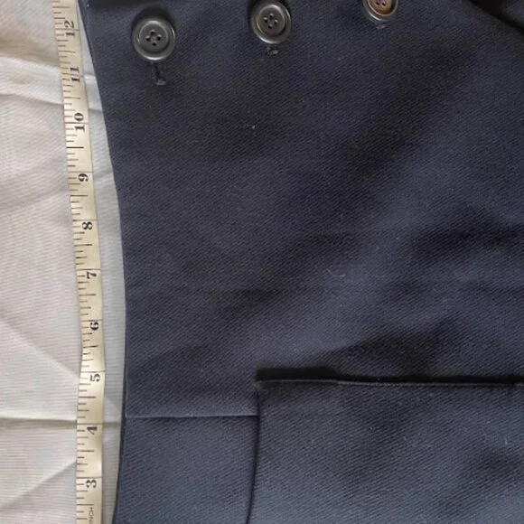 Navy Blue Wrap Mini Skirt - Picture 8 of 10